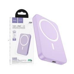Power Bank Magnético Hoco J109 Easy para Carga Inalámbrica PD20W 5000mAh Púrpura Power Bank Magnético Hoco J109 Easy para Carga Inalámbrica PD20W 5000mAh Púrpura